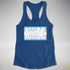 Assume Nothing Transgender Pride Flag Racerback Tank - Royal