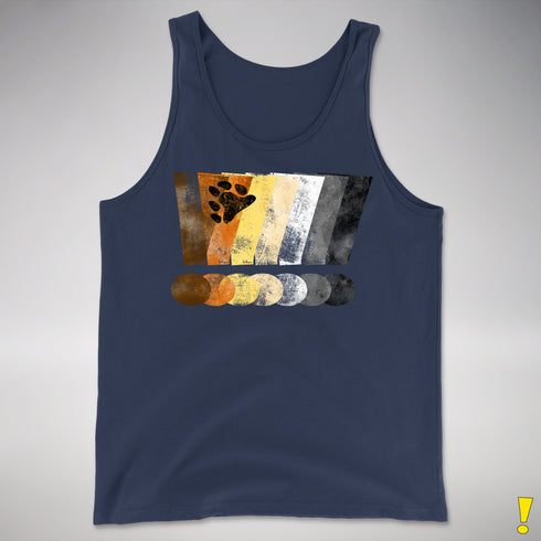 Bear Pride Grunge Exclamation Points Premium Tank Top - Navy