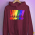 LGBTQ Pride Exclamation Points Hoodie - Maroon