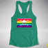 Gilbert Baker LGBTQ Pride Pirate Flag Racerback Tank - Kelly Green