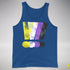 Nonbinary Pride Grunge Exclamation Points Premium Tank Top - Royal Blue