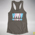 Transgender Pride Exclamation Points Women's Racerback Tank - Dark Grey