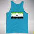 Aromantic Pride Pirate Flag Premium Tank Top - Neon Blue