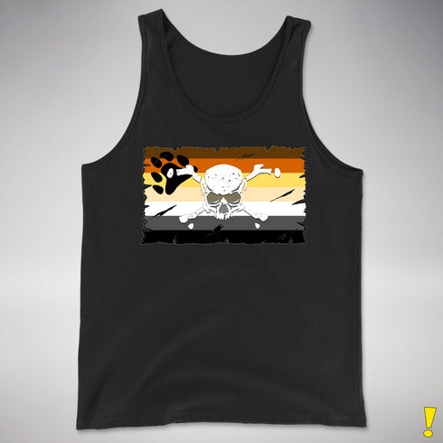 Bear Pride Pirate Flag Premium Tank Top - Black