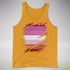 Pink Lesbian Ripped Reveal Premium Tank Top - Gold