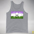 Genderqueer Pride Pirate Flag Premium Tank Top - Grey Heather