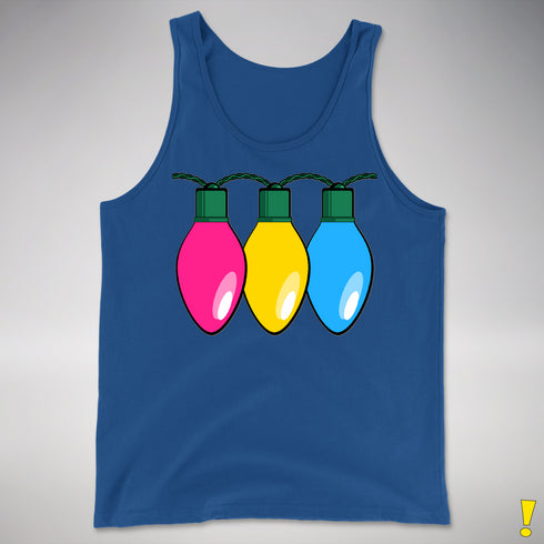 Pansexual Pride Christmas Lights Premium Tank Top - Royal Blue