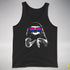 Pride Sloth Bisexual Flag Sunglasses Premium Tank Top - Black