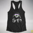 Pride Sloth Genderqueer Flag Sunglasses Women's Racerback Tank - Black