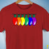LGBTQ Pride Christmas Lights Premium Unisex T-Shirt - Red