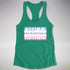 Assume Nothing Bigender Pride Flag Racerback Tank - Kelly Green