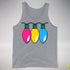Pansexual Pride Christmas Lights Premium Tank Top - Grey Heather
