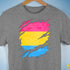 Pansexual Pride Flag Ripped Reveal Premium Unisex T-Shirt - Grey Heather
