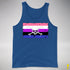 Genderfluid Pride Pirate Flag Premium Tank Top - Royal Blue