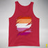 Lesbian Pride Flag Ripped Reveal Premium Tank Top - Red