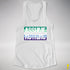 Assume Nothing Gay Male Pride Flag Racerback Tank - White
