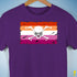 Lesbian Pride Pirate Flag Premium Unisex T-Shirt - Purple