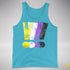 Nonbinary Pride Grunge Exclamation Points Premium Tank Top - Aqua Triblend
