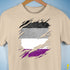 Asexual Pride Flag Ripped Reveal Premium Unisex T-Shirt - Cream