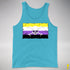 Nonbinary Pride Pirate Flag Premium Tank Top - Aqua Triblend