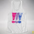 Bisexual Pride Exclamation Points Racerback Tank - White