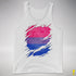 Bisexual Pride Flag Ripped Reveal Premium Tank Top - White