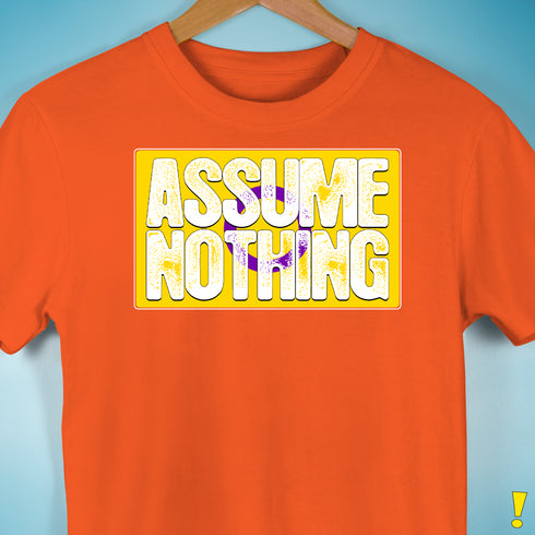 Assume Nothing Intersex Pride Flag Premium Unisex T-Shirt - Orange