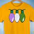 Genderqueer Pride Christmas Lights Premium Unisex T-Shirt - Gold