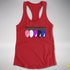 Genderfluid Pride Christmas Lights Racerback Tank - Red
