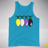 Nonbinary Pride Christmas Lights Premium Tank Top - Neon Blue