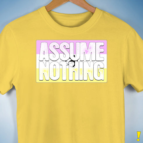 Assume Nothing Twink Pride Flag Premium Unisex T-Shirt - Yellow