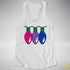 Bisexual Pride Christmas Lights Racerback Tank - White