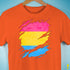 Pansexual Pride Flag Ripped Reveal Premium Unisex T-Shirt - Orange