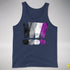 Asexual Pride Exclamation Points Premium Tank Top - Navy Heather