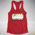 Assume Nothing Bear Pride Flag Racerback Tank - Red