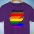 Philly LGBTQ Gay Pride Flag Ripped Reveal Premium Unisex T-Shirt - Purple