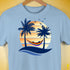 Philly LGBTQ Pride Hammock Summer Beach Sunset Premium Unisex T-Shirt - Baby Blue