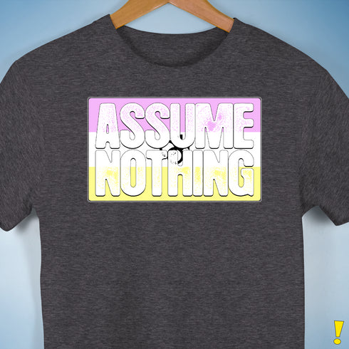 Assume Nothing Twink Pride Flag Premium Unisex T-Shirt - Dark Grey Heather