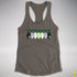 Agender Pride Christmas Lights Racerback Tank - Dark Grey
