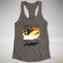 Bear Pride Flag Ripped Reveal Racerback Tank - Dark Grey