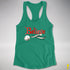 Believe Agender Pride Jingle Bell Racerback Tank - Kelly Green