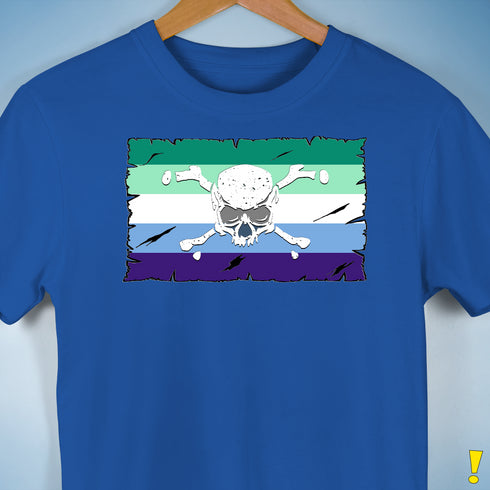 Gay Male Pride Pirate Flag Premium Unisex T-Shirt - Royal Blue
