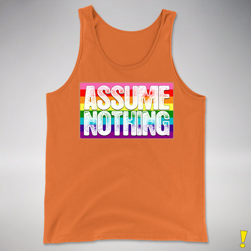 Assume Nothing Gilbert Baker Original LGBTQ Gay Pride Flag Premium - Orange