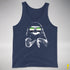Pride Sloth Aromantic Flag Sunglasses Premium Tank Top - Navy Heather