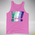 MLM Gay Pride Grunge Exclamation Points Premium Tank Top - Neon Pink