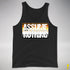 Assume Nothing Bear Pride Flag Premium Tank Top - Black