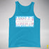 Assume Nothing Transgender Pride Flag Premium Tank Top - Neon Blue