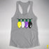 Nonbinary Pride Christmas Lights Racerback Tank - Heather Grey