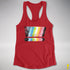 Queer Pride Grunge Exclamation Points Racerback Tank - Red