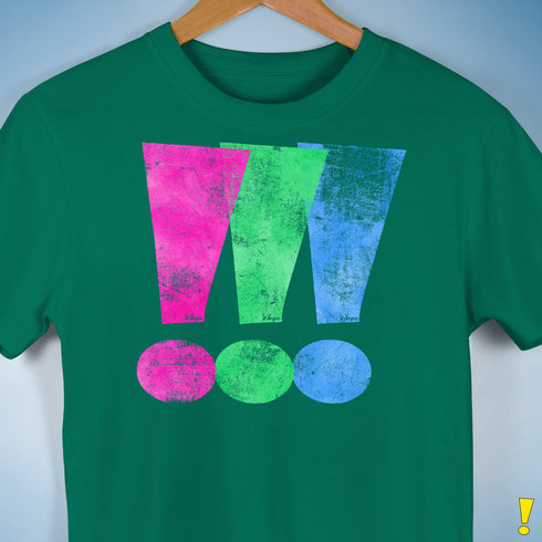 Polysexual Pride Exclamation Points Premium Unisex T-Shirt - Kelly Green